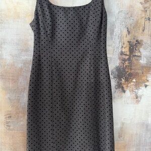 Nanette Lepore Black Polka Dot Midi Dress Sz 2 Petite